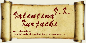 Valentina Kurjački vizit kartica
